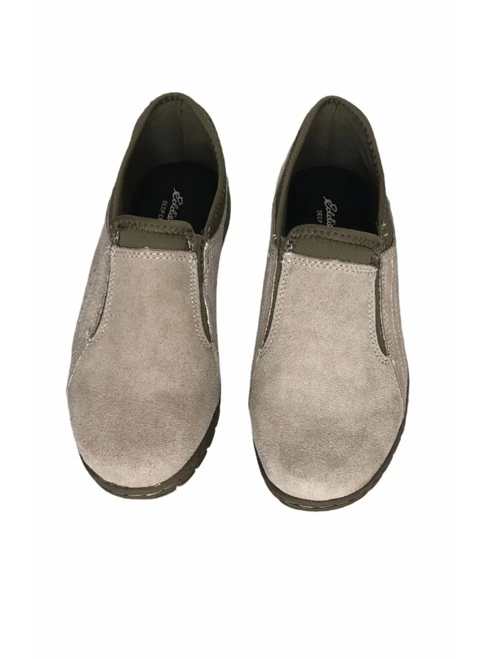 Eddie Bauer Deep Cushioning Birch Bay Beige Suede Leather Loafer Womens 6 M Shoe